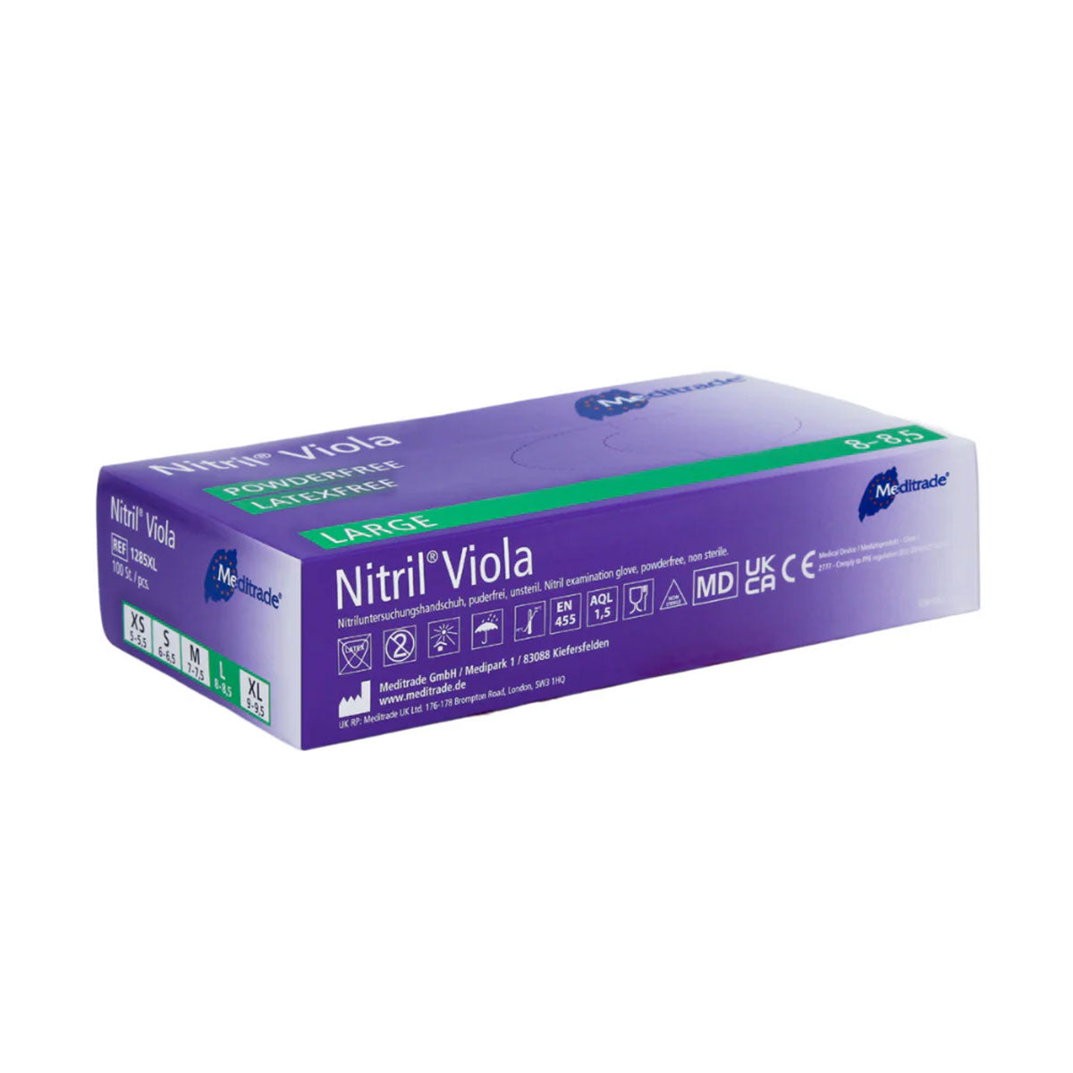 Untersuchungshandschuh Viola EN455, Nitril violett, 100 Stück