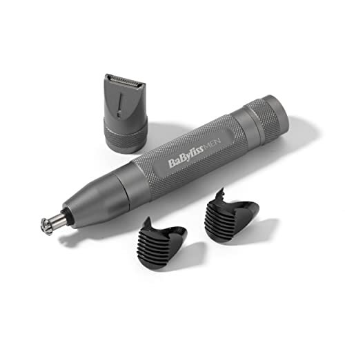 BaByliss MEN Diamond Precision 3-in-1, Nasen- & Ohrenhaarschneider, Augenbrauentrimmer, Detailtrimmer, Nasenhaartrimmer, Ohrenhaartrimmer, E110E, 1er Pack