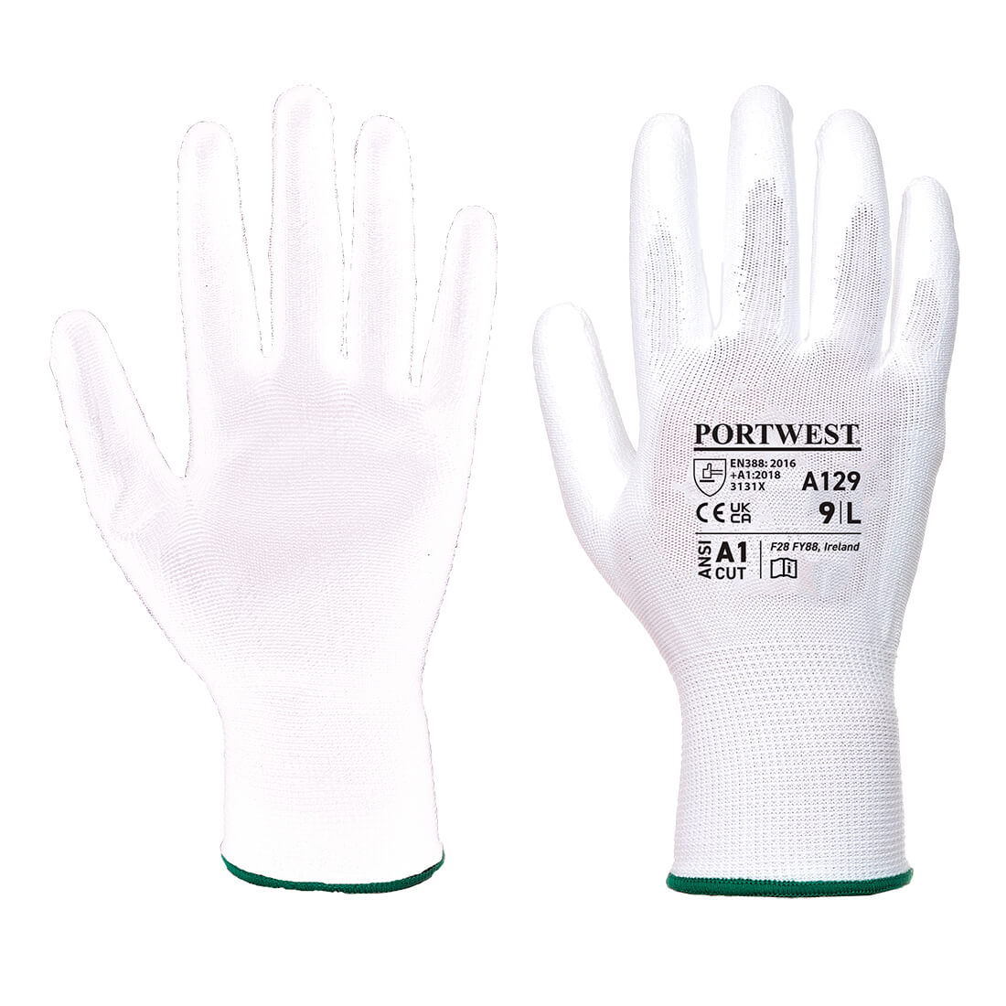 Portwest PU-Handschuh - Karton (480) – A129 – Weiss