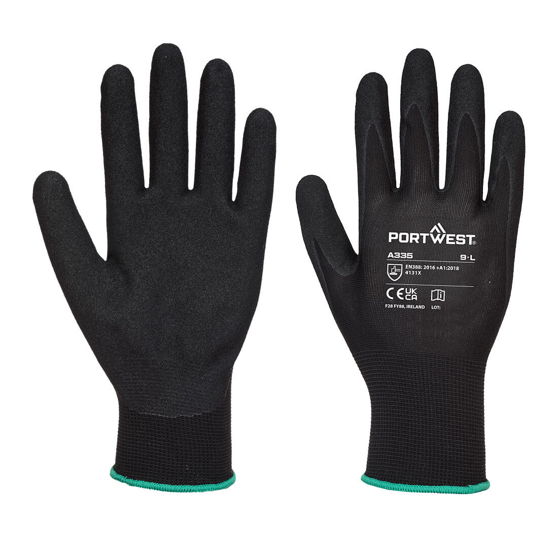 Portwest Dermi-Grip NPR15 Nitril-Handschuh – A335 – Schwarz
