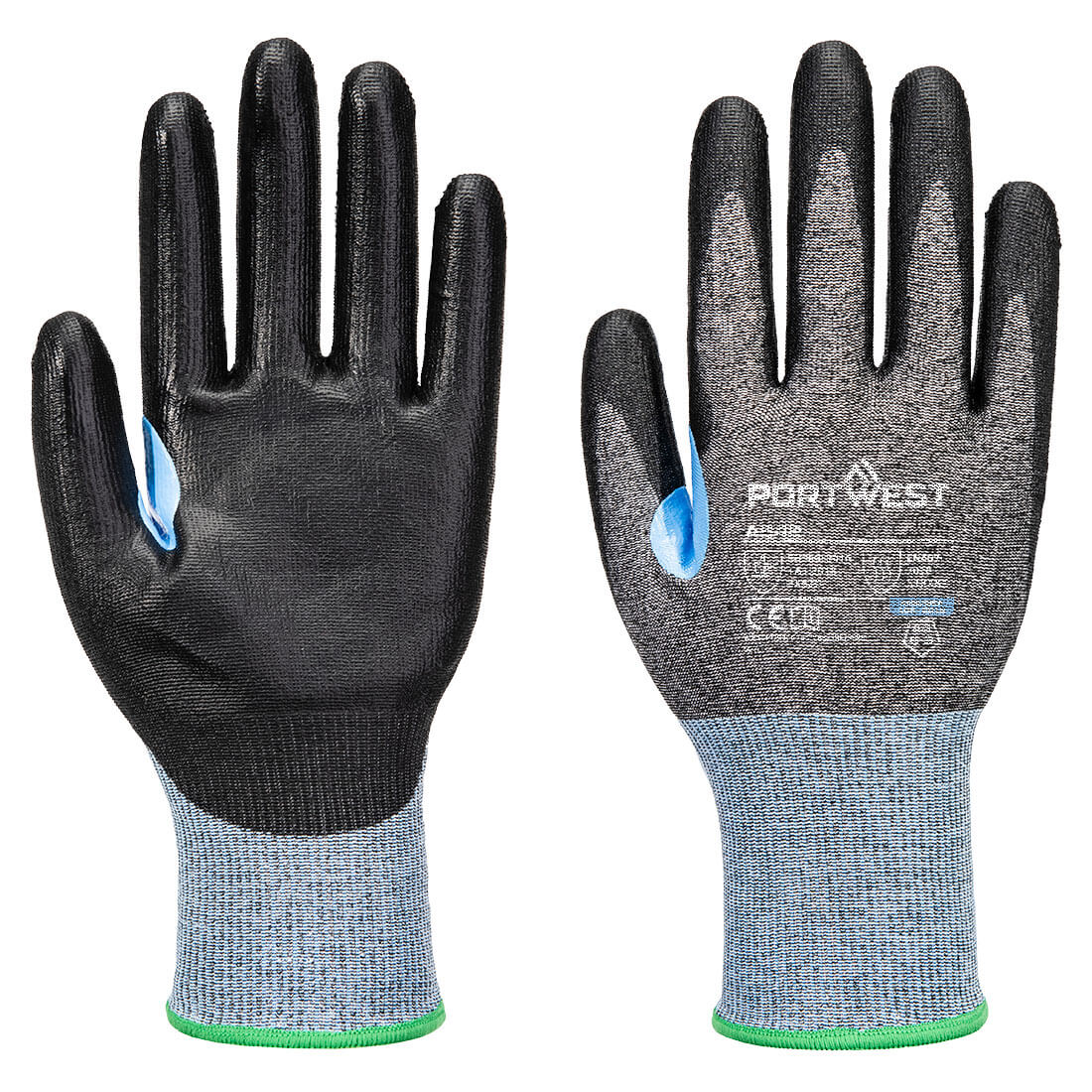Portwest CS D18 PU-Schnittschutzhandschuh – A642 – Grau/Schwarz