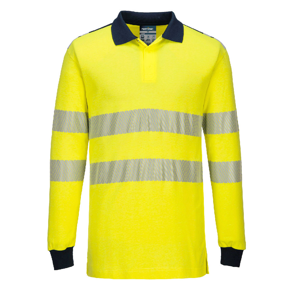 Portwest FR702 Poloshirt – Gelb/Marine – bequem & funktional