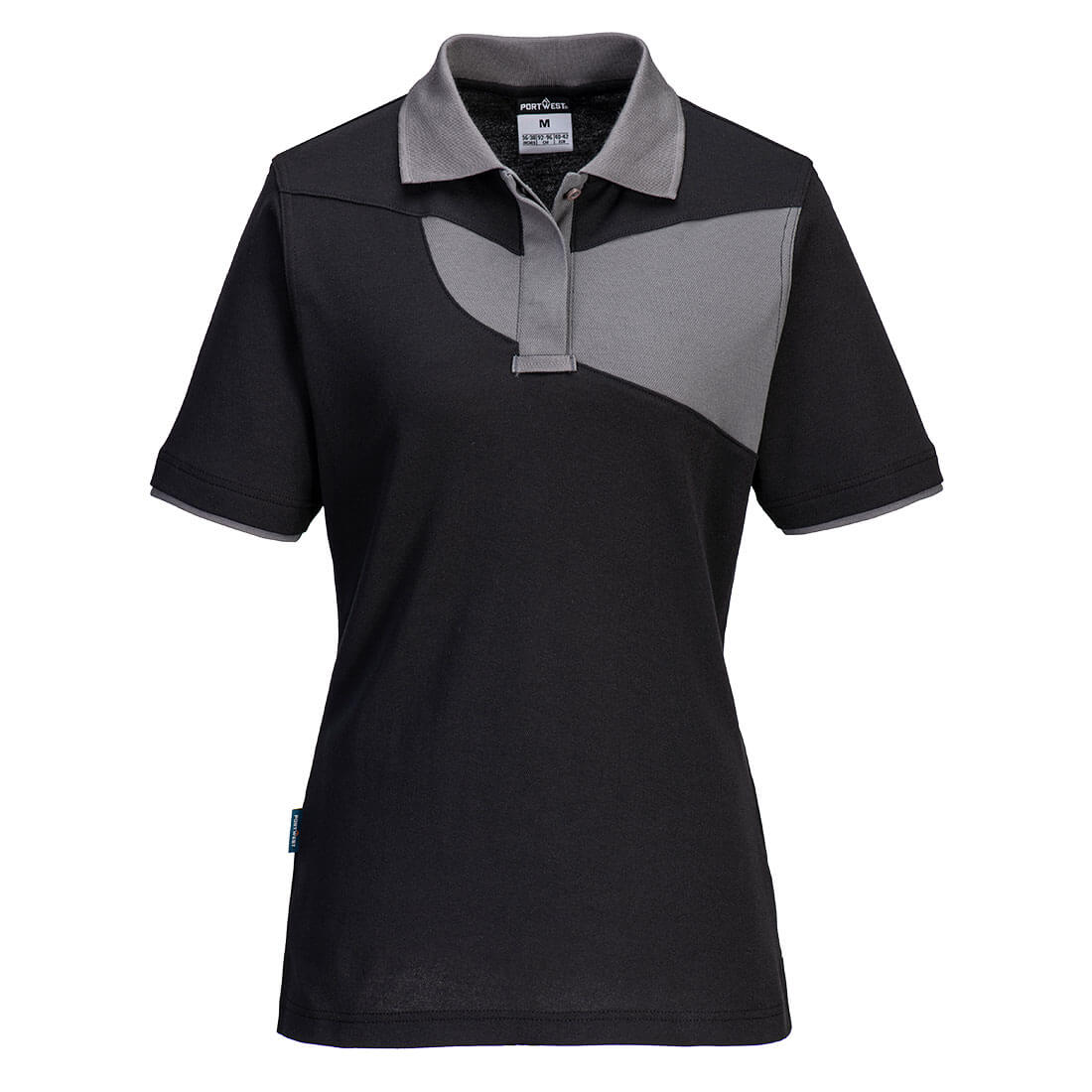 Portwest PW219 Poloshirt – Schwarz/ZoomGrau – bequem & funktional