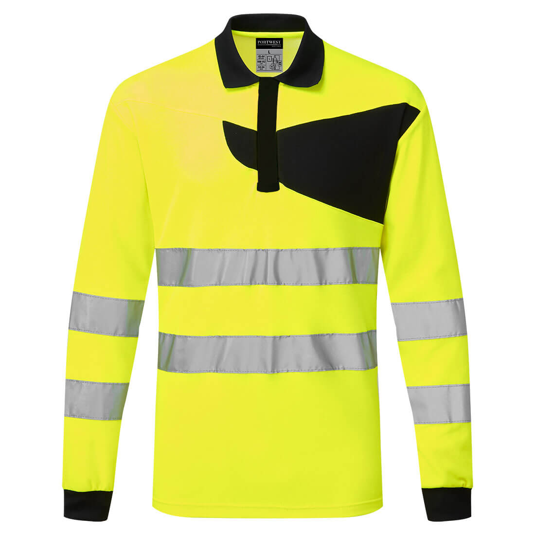 Portwest PW220 Poloshirt – Gelb/Schwarz – bequem & funktional
