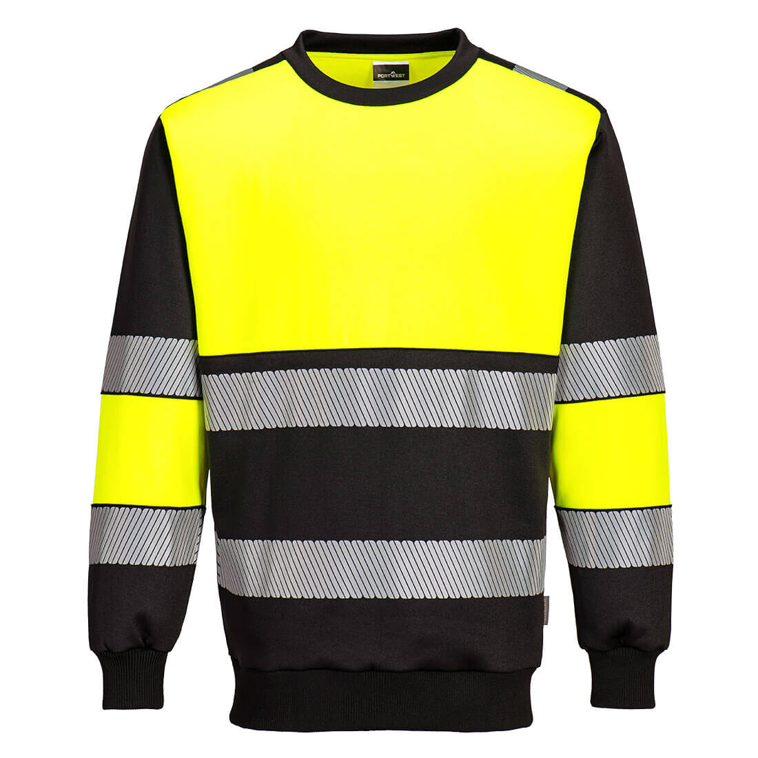 Portwest PW376 Sweatshirt – Gelb/Schwarz – bequem & sichtbar