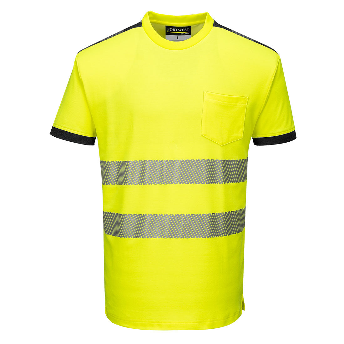 Portwest T181 Shirt – Gelb/Schwarz – bequem & funktional