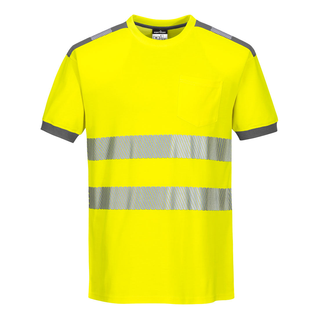 Portwest T181 Shirt – Gelb/Grau – bequem & funktional