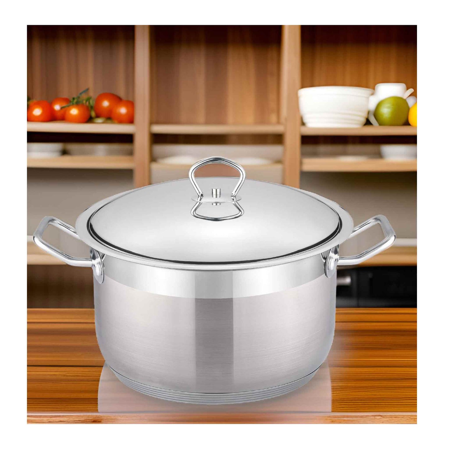SS34SH Edelstahl Kochtopf Induktion Ø34cm Topf Pfanne Deckel Suppentopf ca. 15,4 L