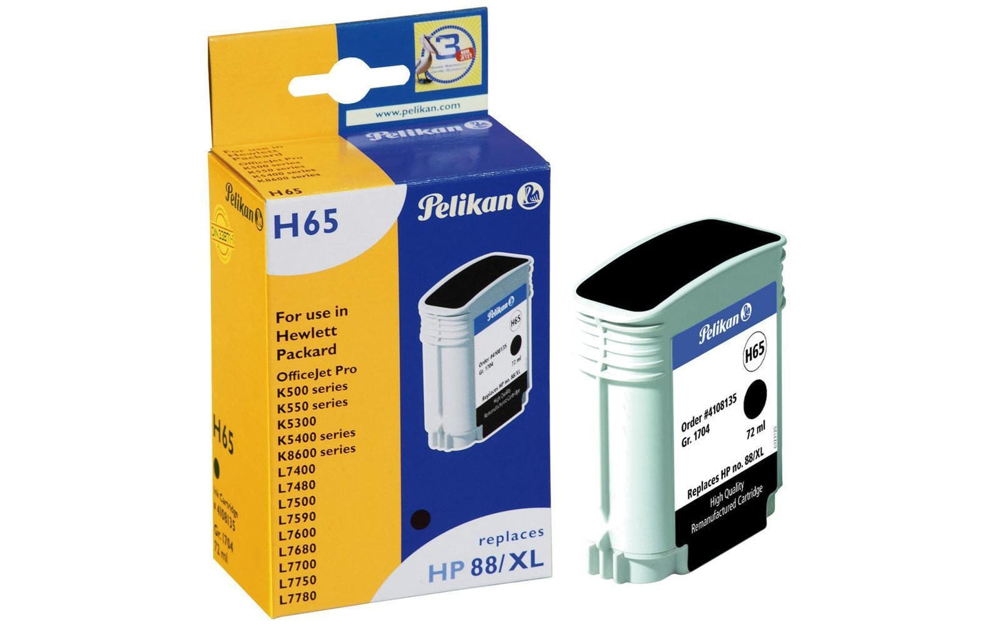 Pelikan Tinte HP Nr. 88XL (C9396AE) Black - WERBE-WELT.SHOP