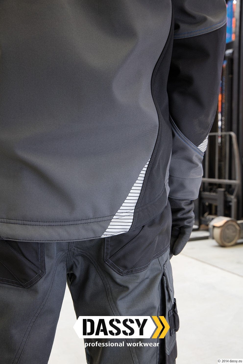 Dassy Herren Softshell Arbeitsjacke mit Kapuze, wasserdicht - Gravity