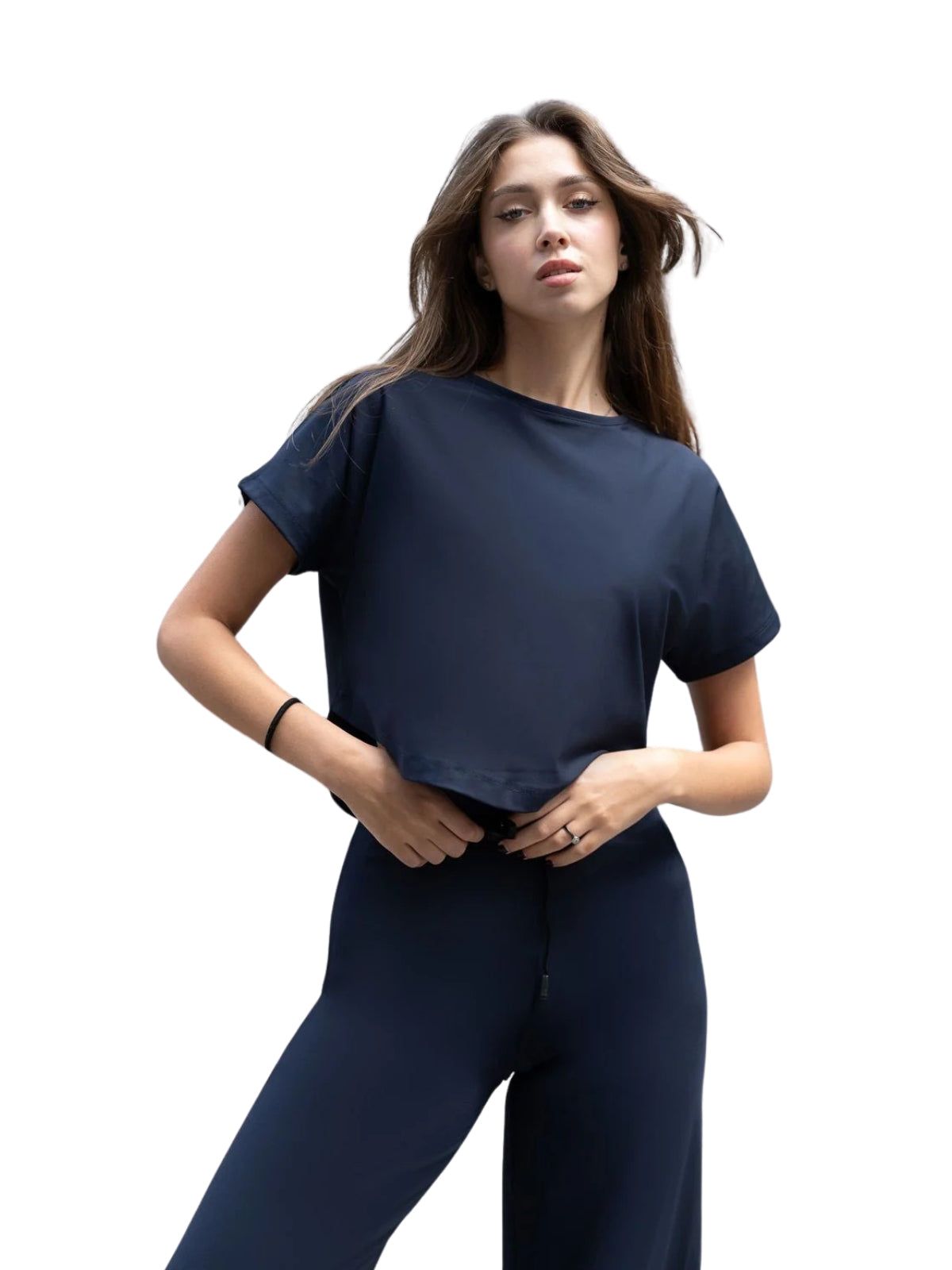 048 Yoga T-Shirt in Navy Blau