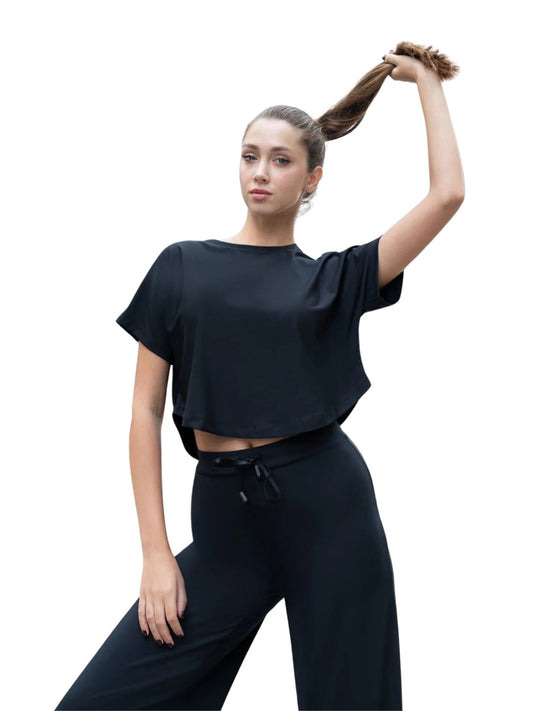 100 Yoga T-Shirt in Schwarz