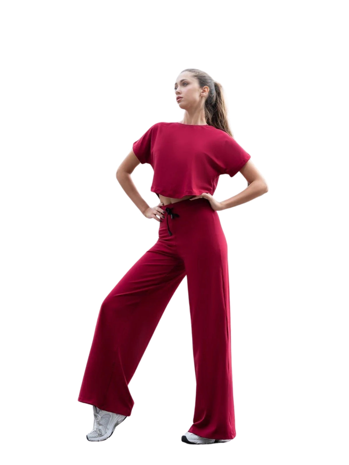 097 Yoga T-Shirt in Bordeaux