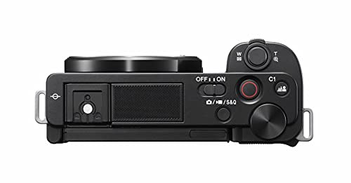 Sony Alpha ZV-E10 | APS-C spiegellose Wechselobjektiv-Vlog-Kamera (schwenkbarer Bildschirm für Vlogging, 4K-Video, Echtzeit-Augen-Autofokus), Schwarz + SEL1650 Objektiv