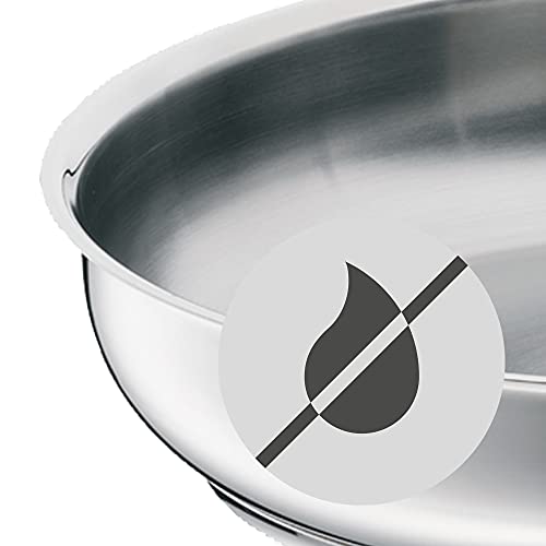 WMF Profi Bratpfanne 28 cm Induktion, Edelstahlpfanne unbeschichtet, Cromargan Edelstahl, backofenfest