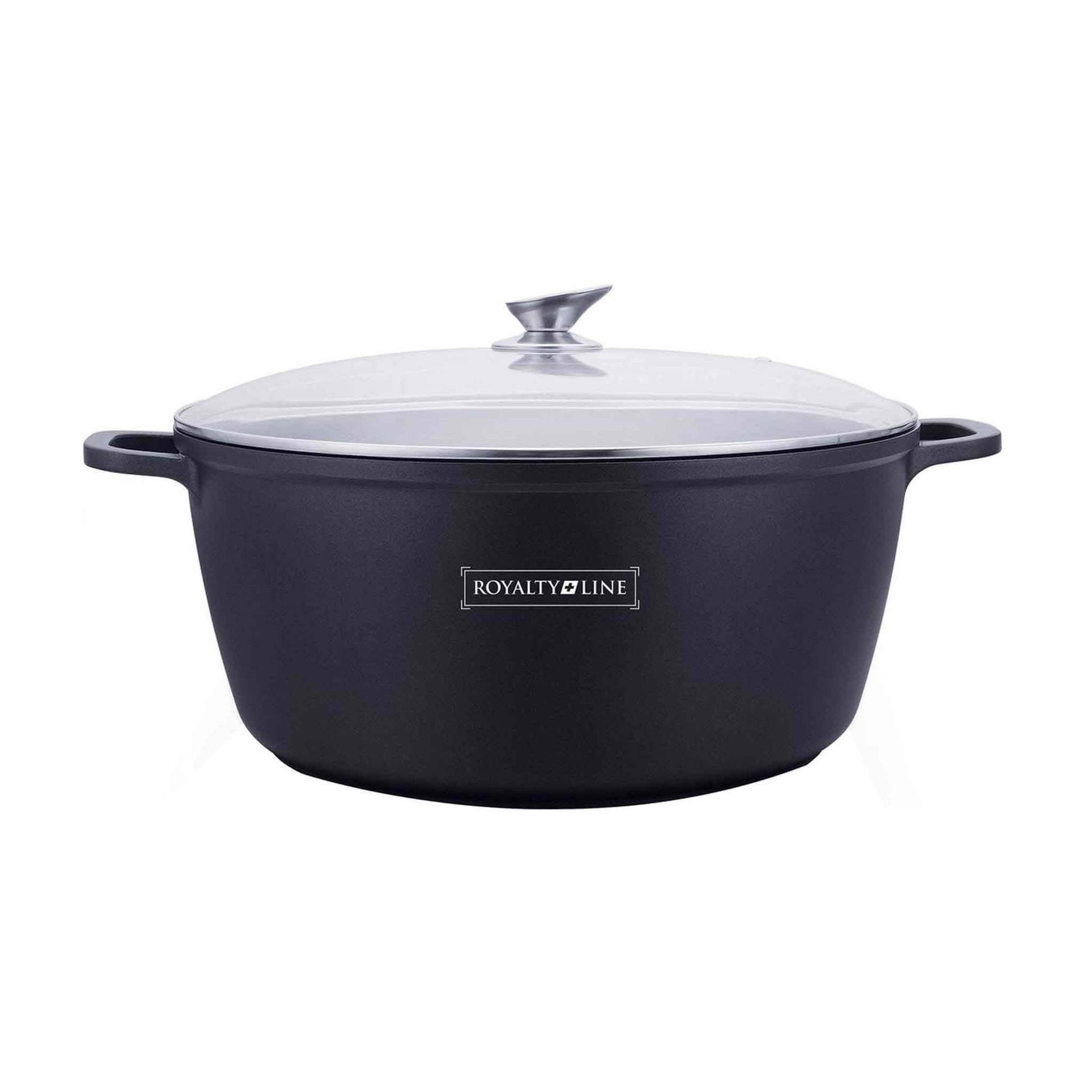 34 cm / 4,8L Breite Kasserolle mit Marmor-Antihaftbeschichtung