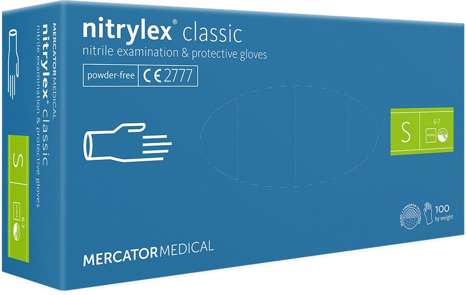 Mercator Nitrylex Classic Handschuhe Blue 100 Stk./Box
