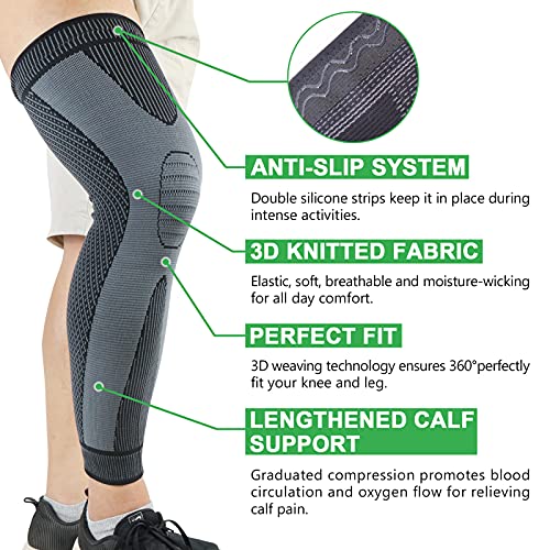 beister Kompression Kniebandage Männer & Damen, Sport Knieschoner, Kniestütze, Medizinischer Knieschützer, Knie Wärmer für Laufen,Meniskusriss,ACL,Arthrose,Gelenkschmerzlinderung（Paar）
