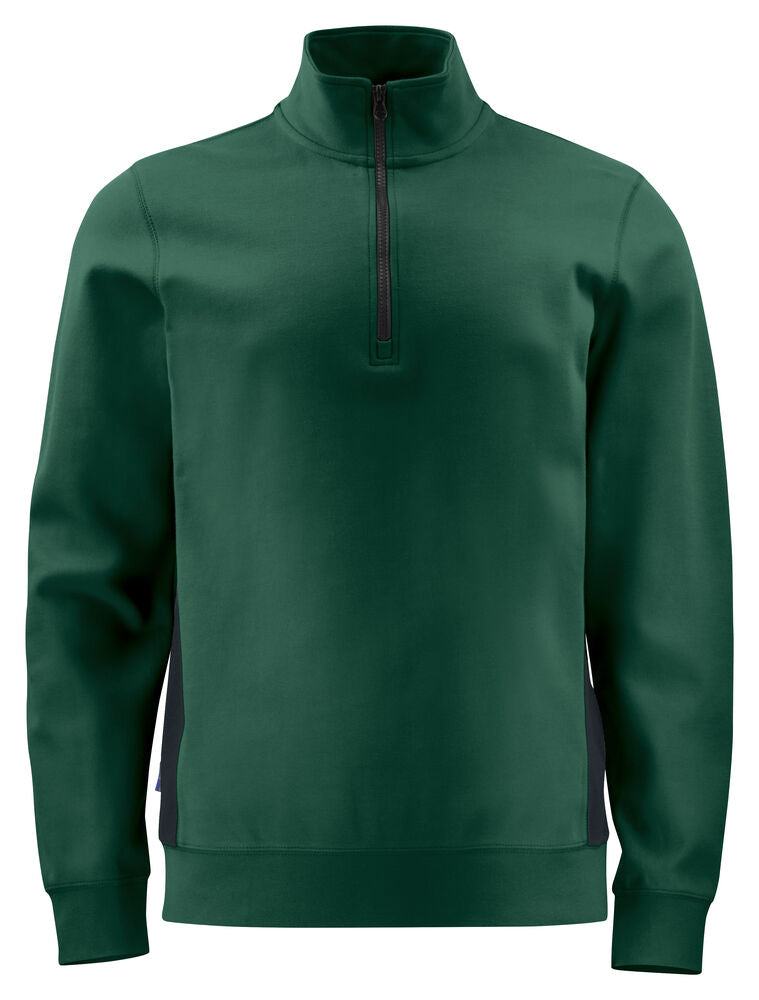 2128 SWEATSHIRT HALF ZIP MIT KONTRASTELEMENTEN – Bequemes Arbeitsshirt