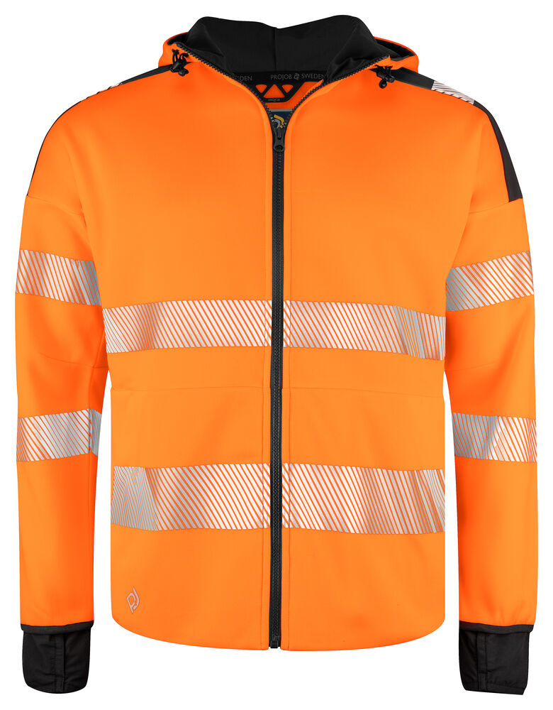 6110 FULL ZIP KAPUZENJACKE EN ISO 20471 KLASSE 3/2 – Robuste Arbeitsjacke für Profis