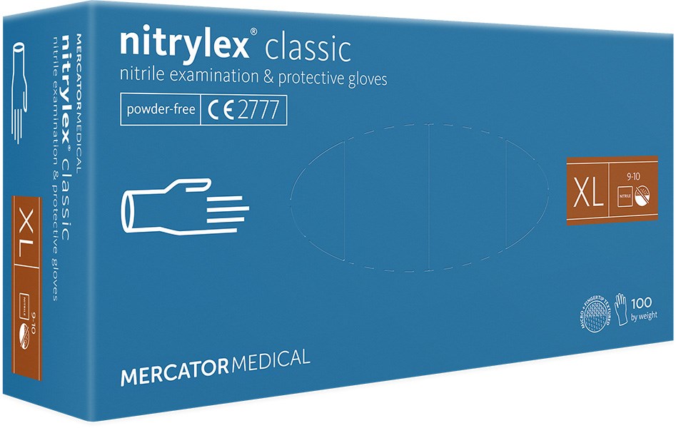 Mercator Nitrylex Classic Handschuhe Blue 100 Stk./Box