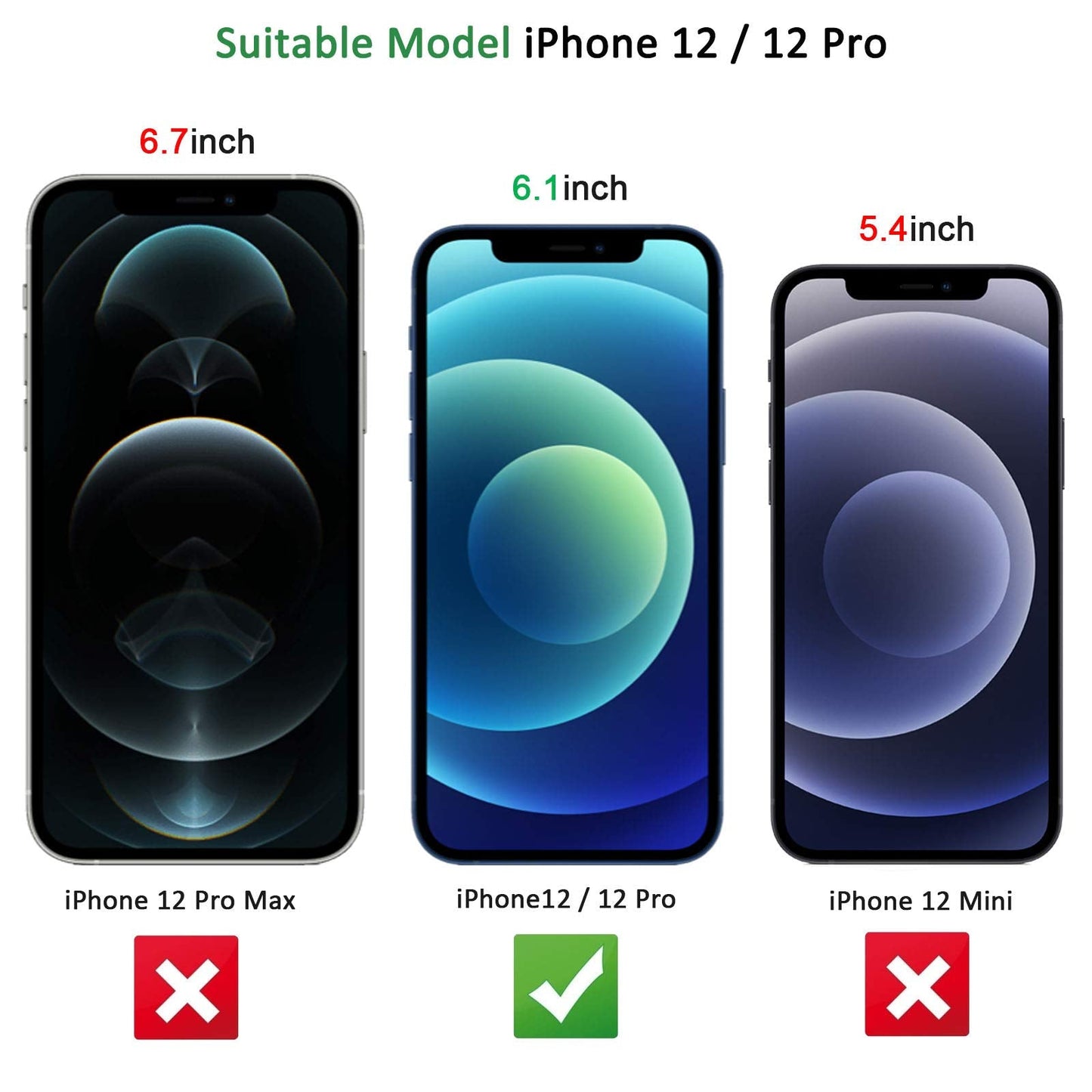 NEW'C 2 Stück, Panzer Schutz Glas für iPhone 12 und iPhone 12 Pro (6.1), Frei von Kratzern, 9H Härte, HD Displayschutz folie, 0.33mm Ultra-klar, Ultrabeständig,1er Pack (2 Stück)