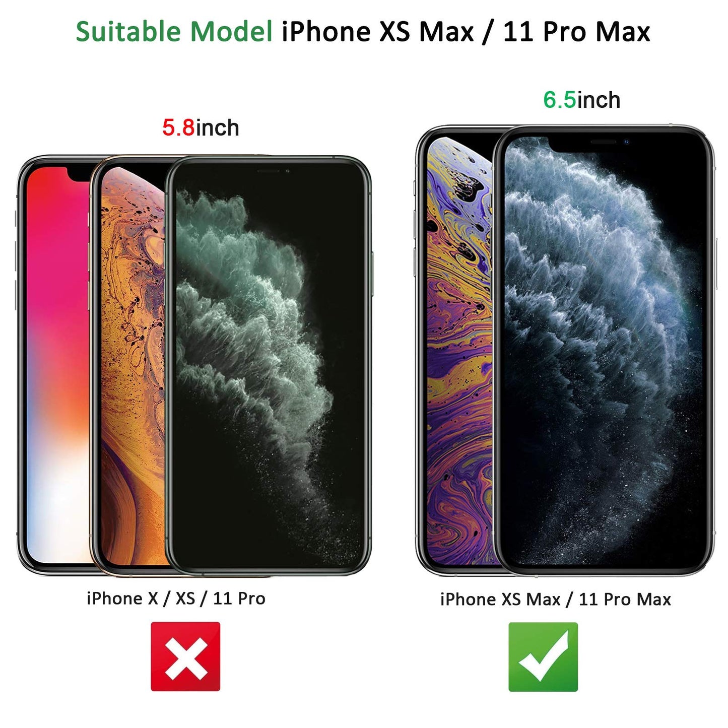 NEW'C 2 Stück, Panzer Schutz Glas für iPhone 11 Pro Max, XS Max, Frei von Kratzern, 9H Härte, HD Displayschutzfolie, 0.33mm Ultra-klar, Ultrabeständig