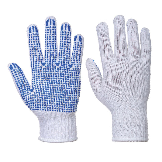 Portwest Klassischer Noppen- Handschuh – A111 – Weiss/Rot