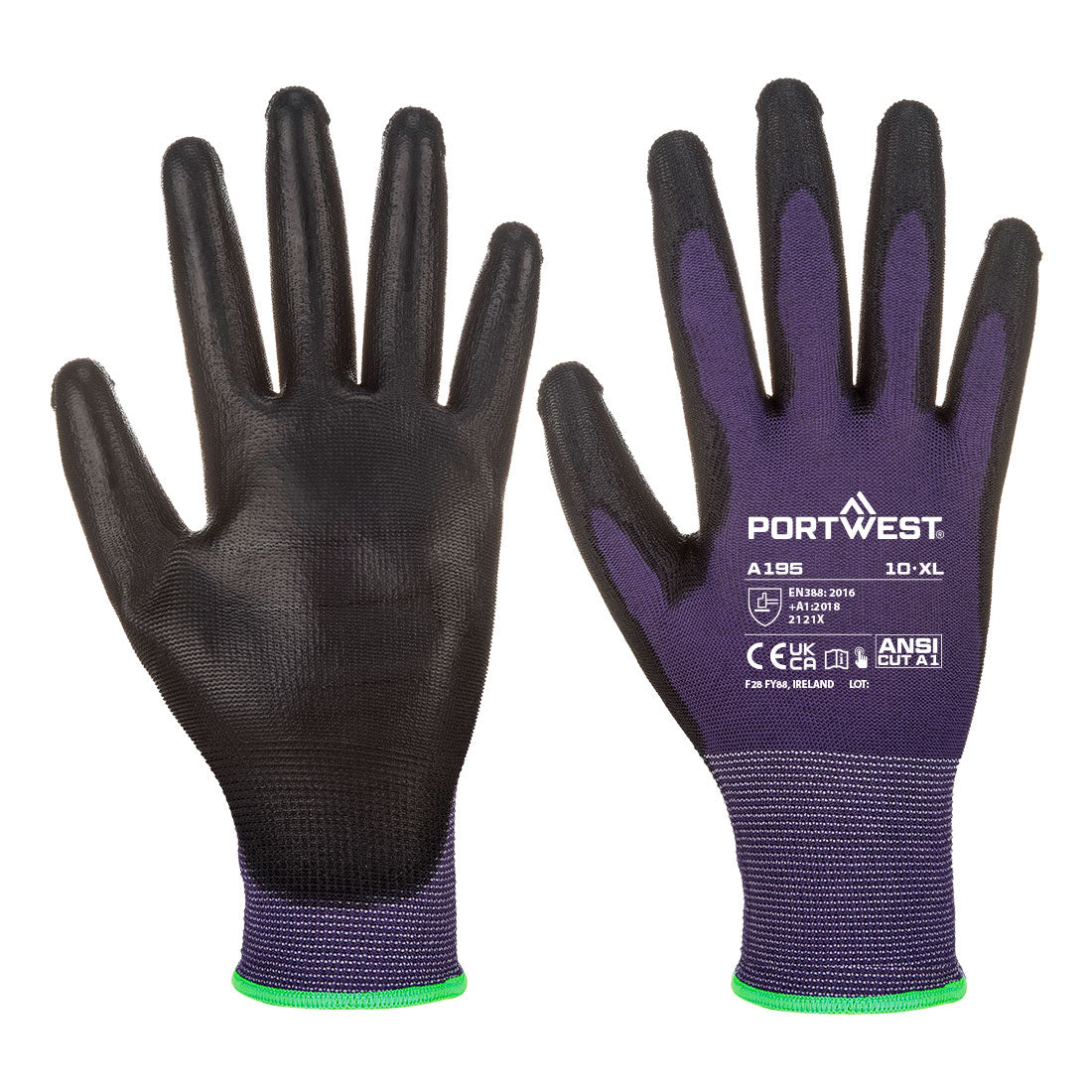 Portwest Touchscreen Handschuh – A195 – Lila/Schwarz