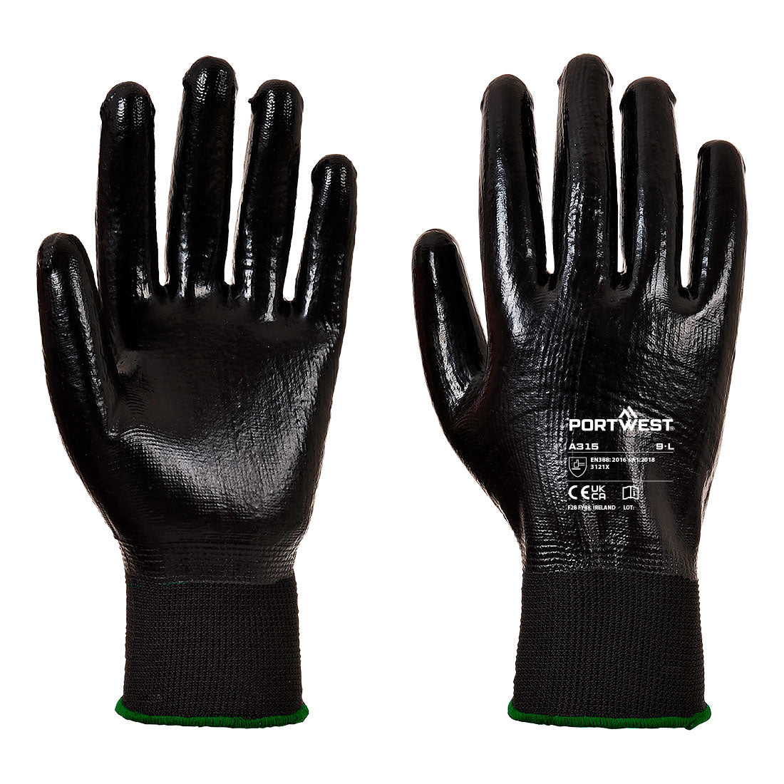 Portwest All-Flex Grip Handschuh – A315 – Schwarz