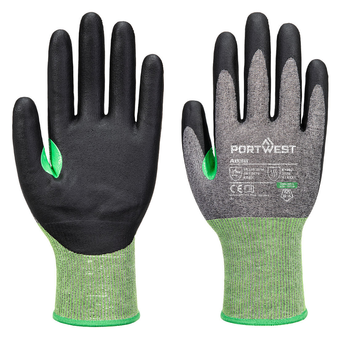 Portwest CS Cut C18 Nitril-Handschuh – A636 – Grau/Schwarz