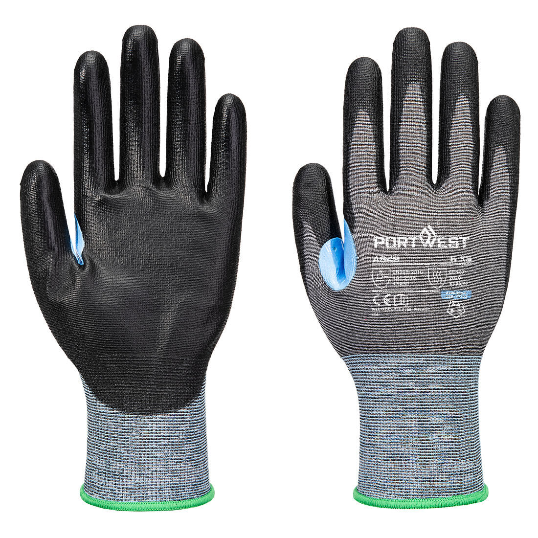 Portwest CS D21 PU Schnittschutzhandschuh – A649 – Grau/Schwarz