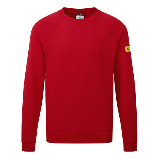 Portwest AS24 Sweatshirt – Tiefrot – bequem & sichtbar
