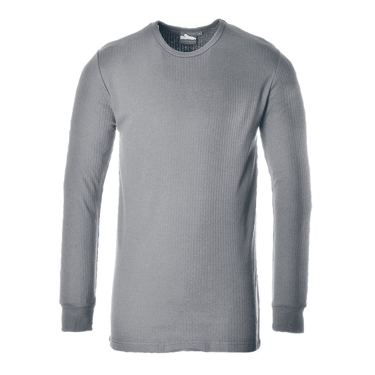 Portwest B123 Thermal Langarm-Shirt – Grau – thermoregulierend & bequem