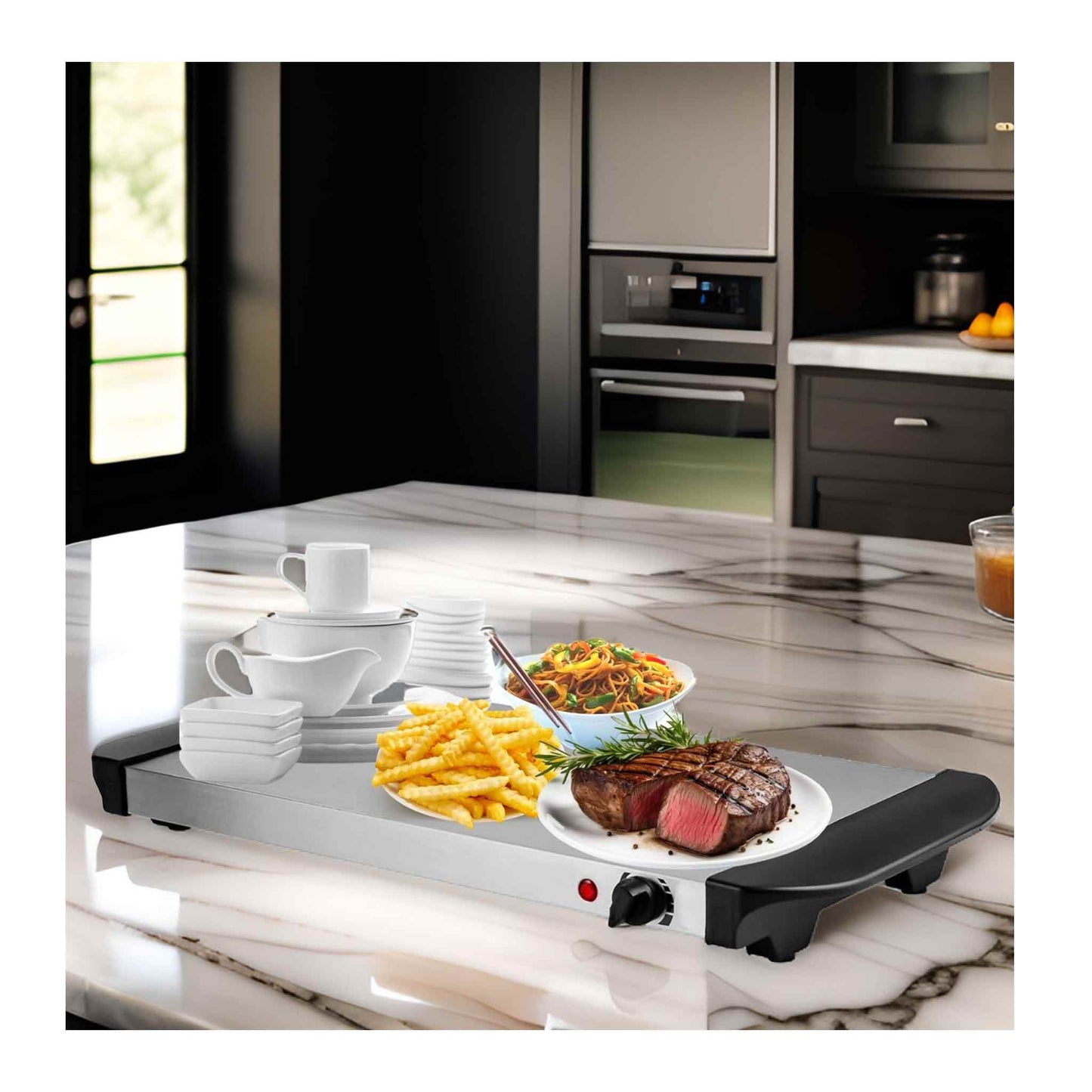 BW300-3 Behälter Speisewärmer Warmhalteplatte Buffetwärmer 2 in 1 Funktion Catering Buffet