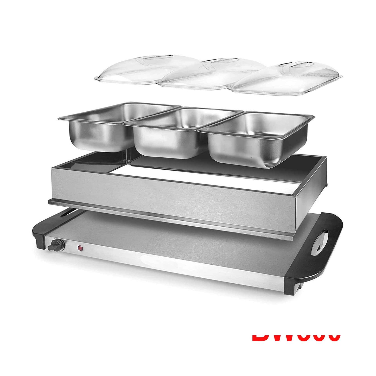 BW300-3 Behälter Speisewärmer Warmhalteplatte Buffetwärmer 2 in 1 Funktion Catering Buffet
