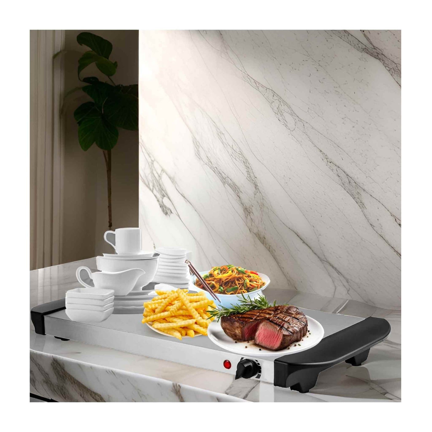 BW300-3 Behälter Speisewärmer Warmhalteplatte Buffetwärmer 2 in 1 Funktion Catering Buffet