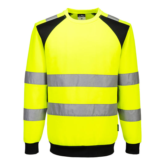 Portwest CD805 Sweatshirt – Gelb/Schwarz – bequem & sichtbar