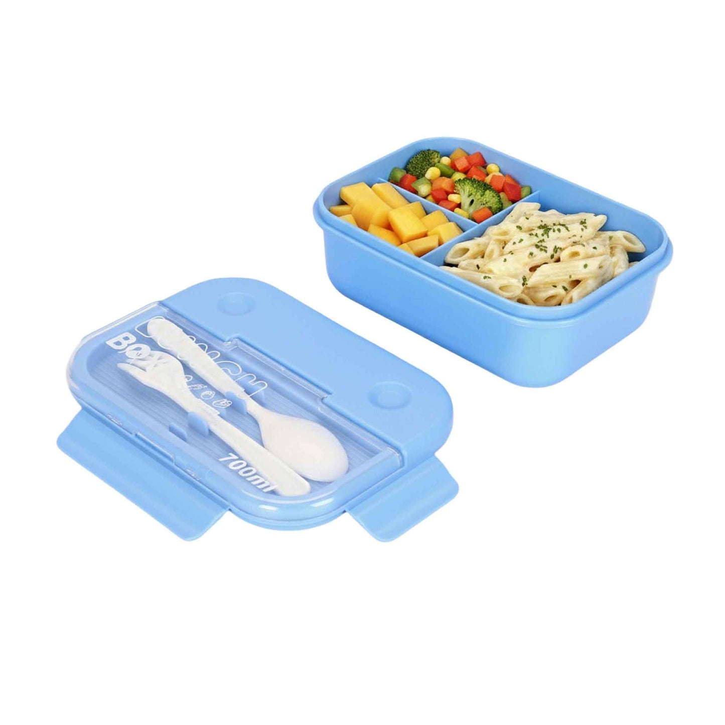 CF5032- Brotdose Besteck 3 Fächer Lunchbox Schule Büro Bentobox 700ml