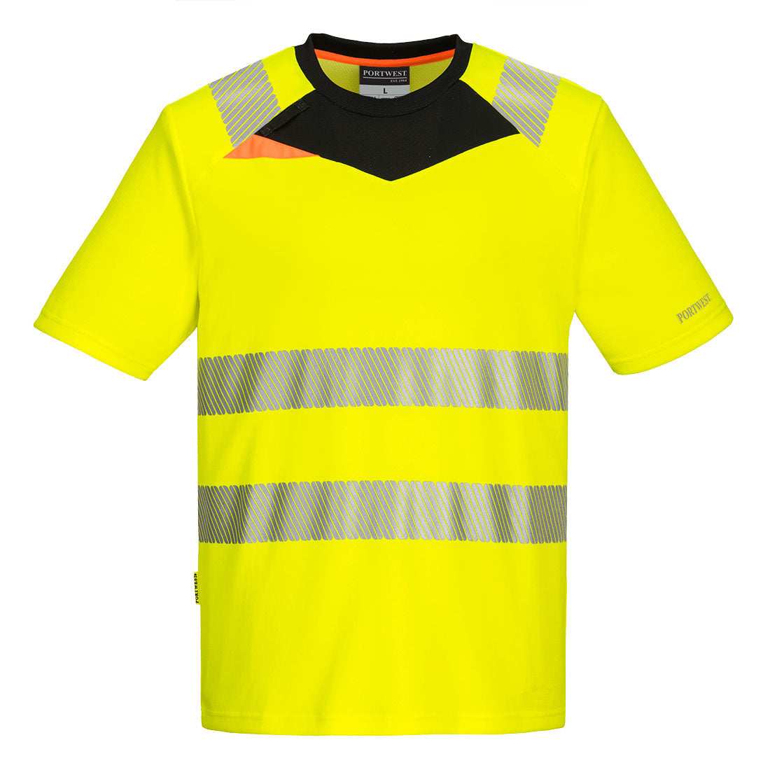 Portwest DX413 Shirt – Gelb/Schwarz – bequem & funktional