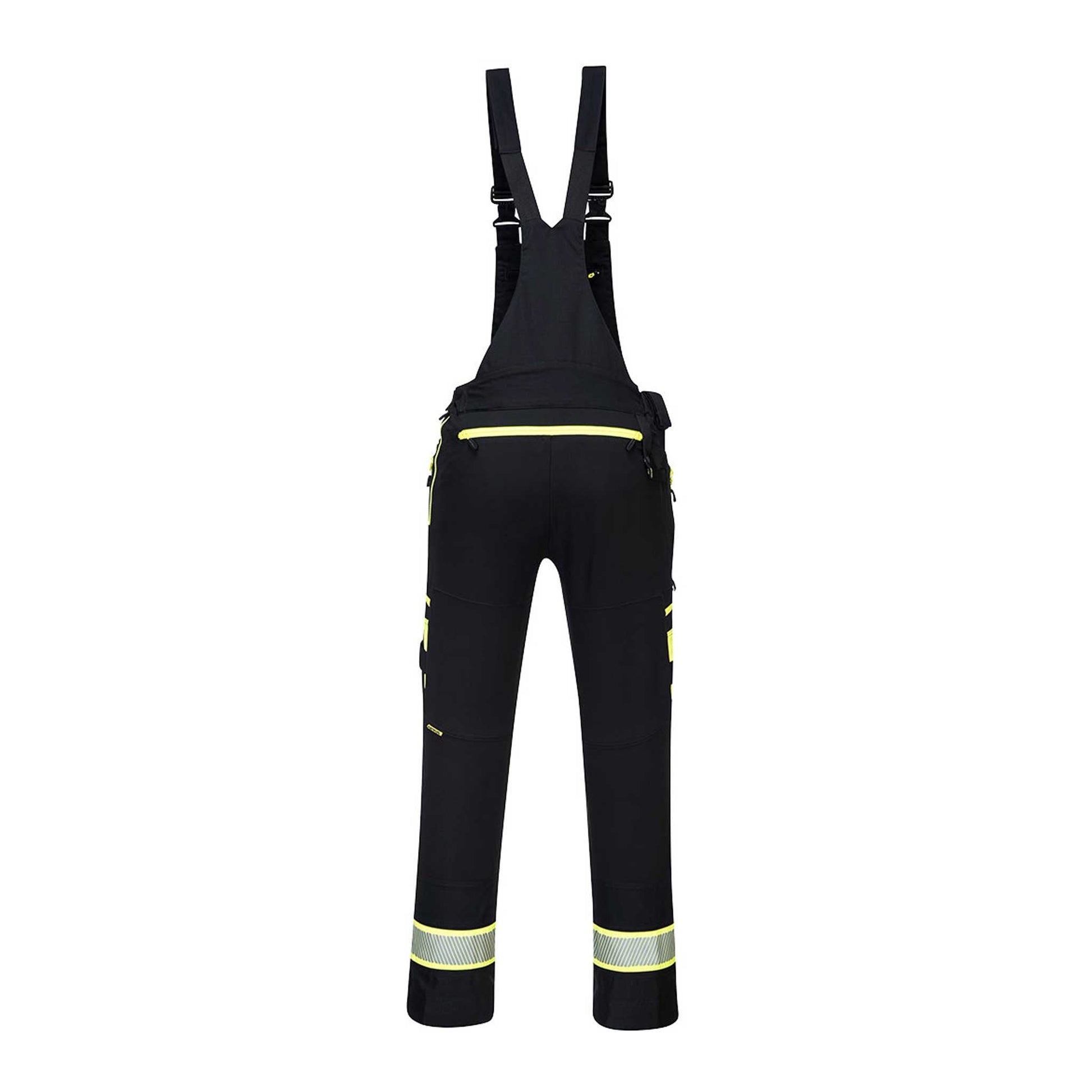 DX441 - DX4 Latzhose - Arbeitslatzhose schwarz hinten