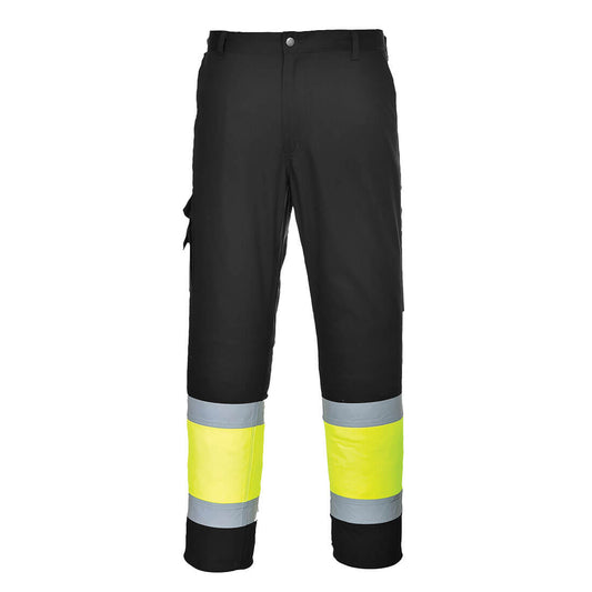 Portwest E049 Hose – Gelb/Schwarz – robuste Arbeitshose mit Komfort