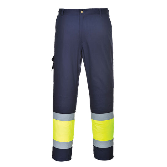 Portwest E049 Hose – Gelb/Marine – robuste Arbeitshose mit Komfort