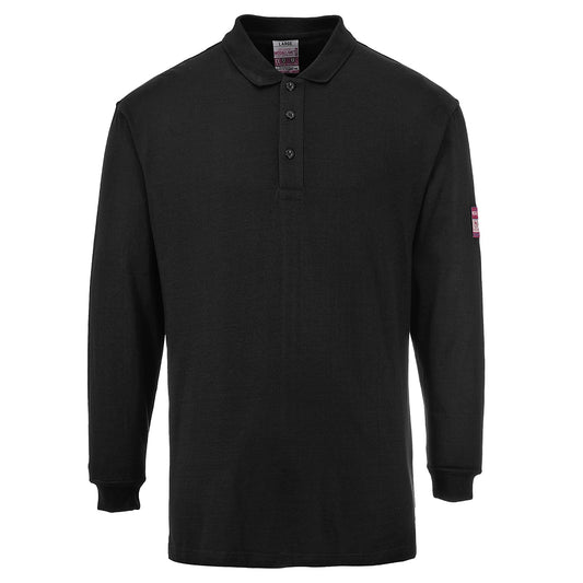 Portwest FR10 Poloshirt – Schwarz – bequem & funktional