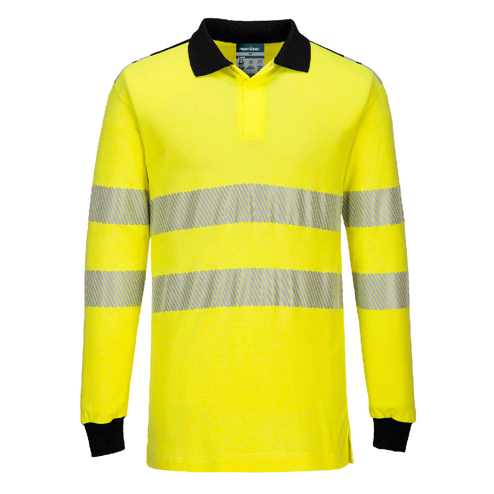 Portwest FR702 Poloshirt – Gelb/Schwarz – bequem & funktional