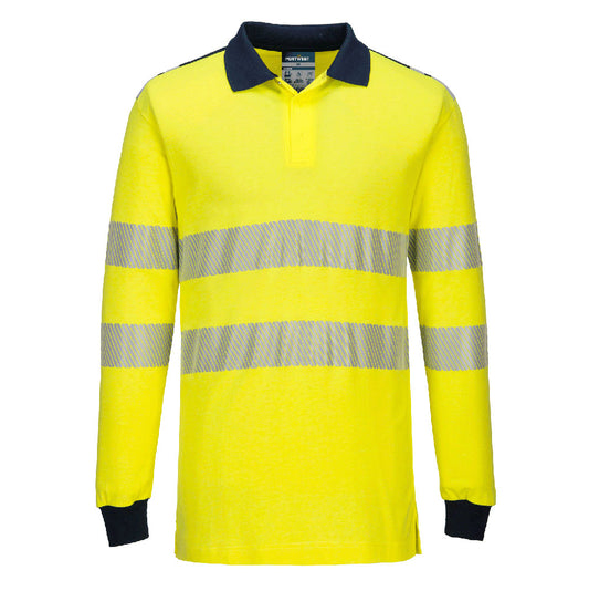 Portwest FR702 Poloshirt – Gelb/Marine – bequem & funktional