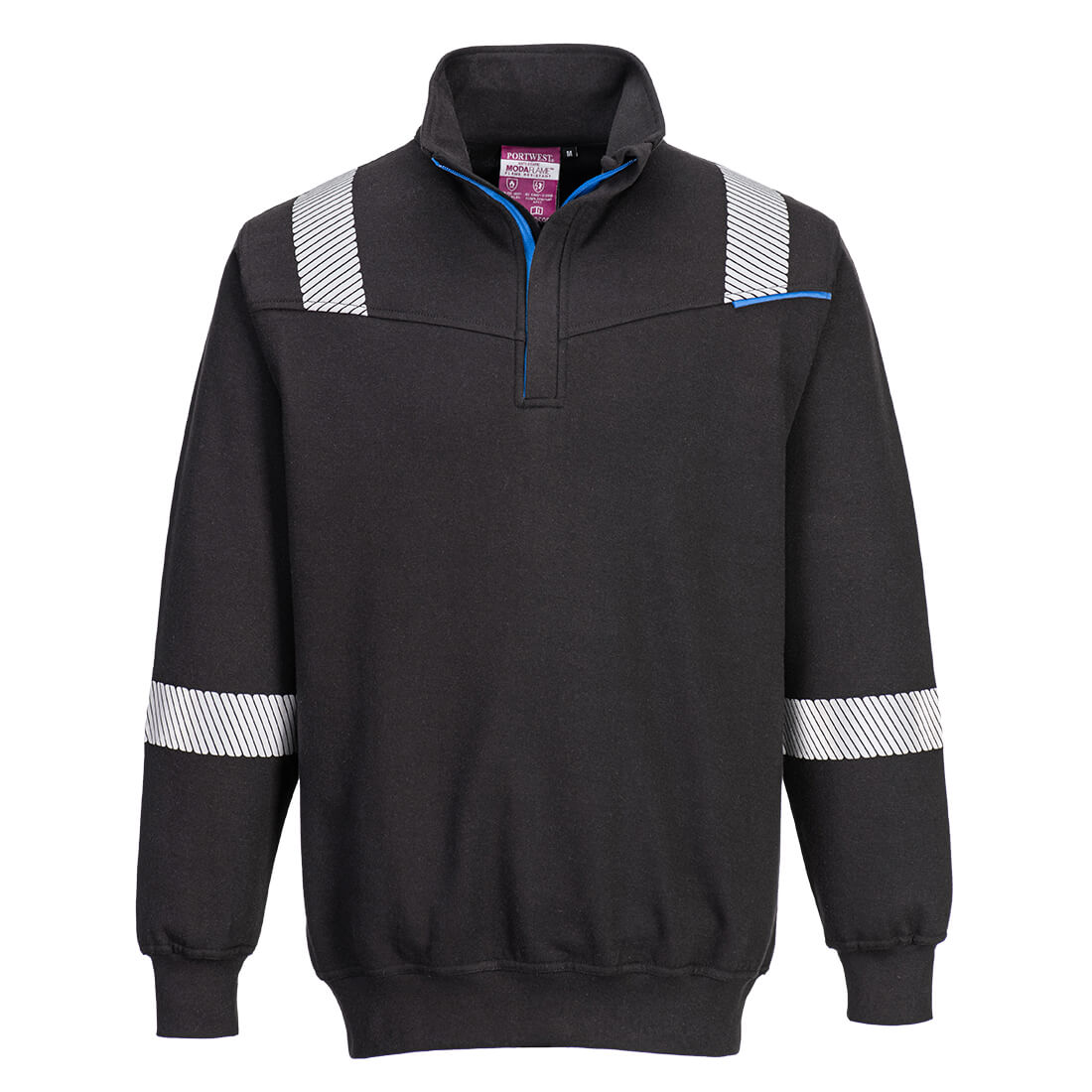 Portwest FR710 Sweatshirt – Schwarz – bequem & sichtbar