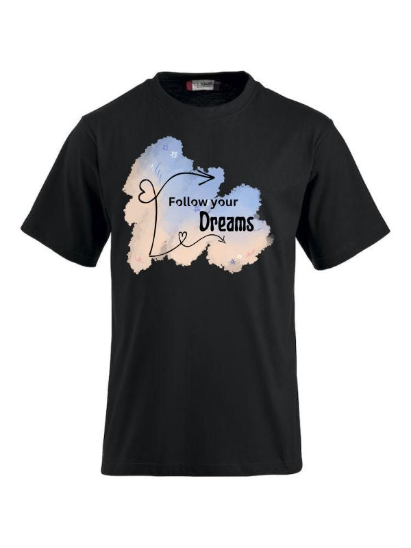 Follow yoFunshirts bedrucken mit Spruch Follow your Dreams T-Shirt Rot