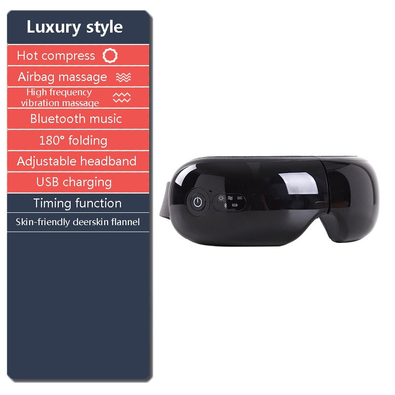 Augenmassagegerät, Bluetooth, Vibration, heiße Kompresse, Augenpflege, Massagegerät, Faltenermüdung, Vibrationsmassage, Therapie, Augenschutz