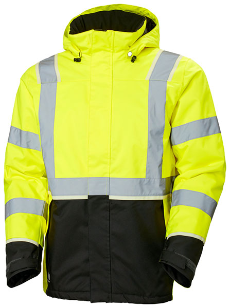 Gelb Wassersäule: 10’000, Atmungsaktivität: 10’000, Luftdurchlässigkeitsklasse 3, abnehmbare Kapuze, vertikal und horizontal verstellbare Kapuze, helmkompatible Kapuze, keine Schulternähte, gepolsterter Kragen für zusätzlichen Komfort, gebürstetes Polyester an der Krageninnenseite, 100% Polyester, 210 g/m², Futter: 100% Polyamid, Isolierung: 100% Polyamid EN20471 EN343  Sicherheitsklasse EN20471 EN343